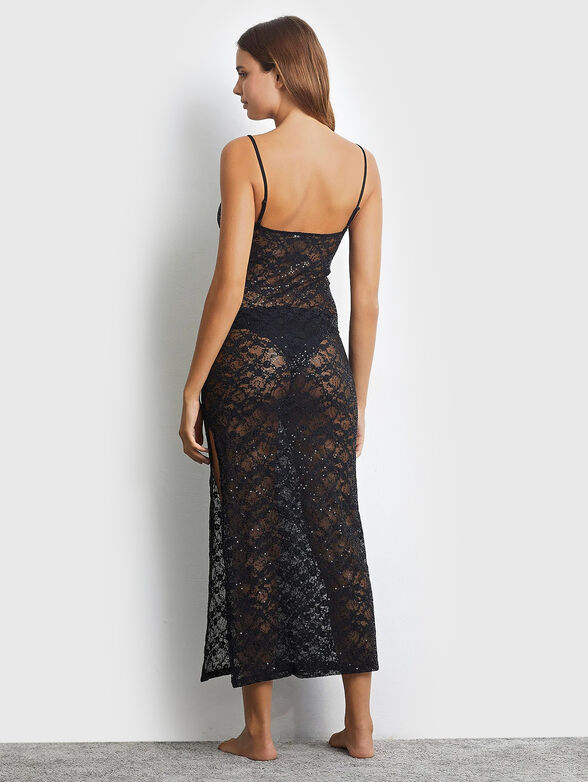 SPARKLING LACE dress with slit - 2