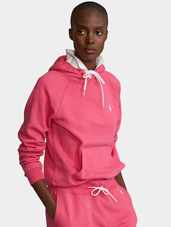 Pink hooded sweatshirt - 1