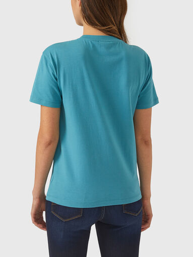 T-shirt with oval neckline and logo embroidery - 3