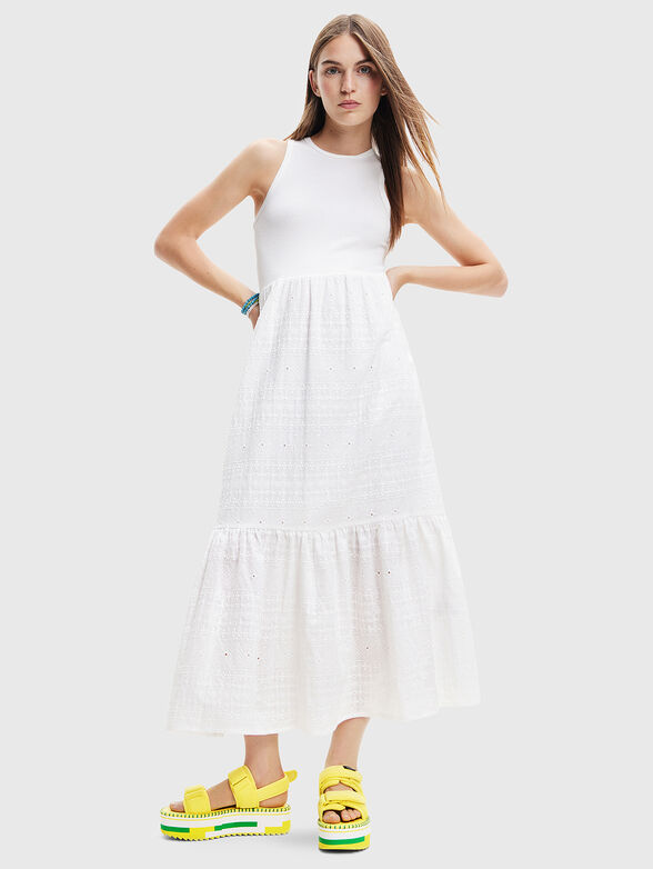 LOURDES white viscose blend dress - 1