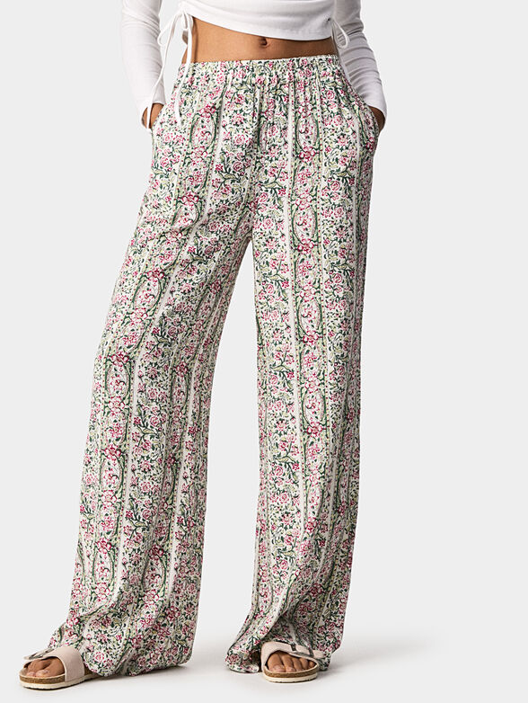 MASHA pants with floral print - 1