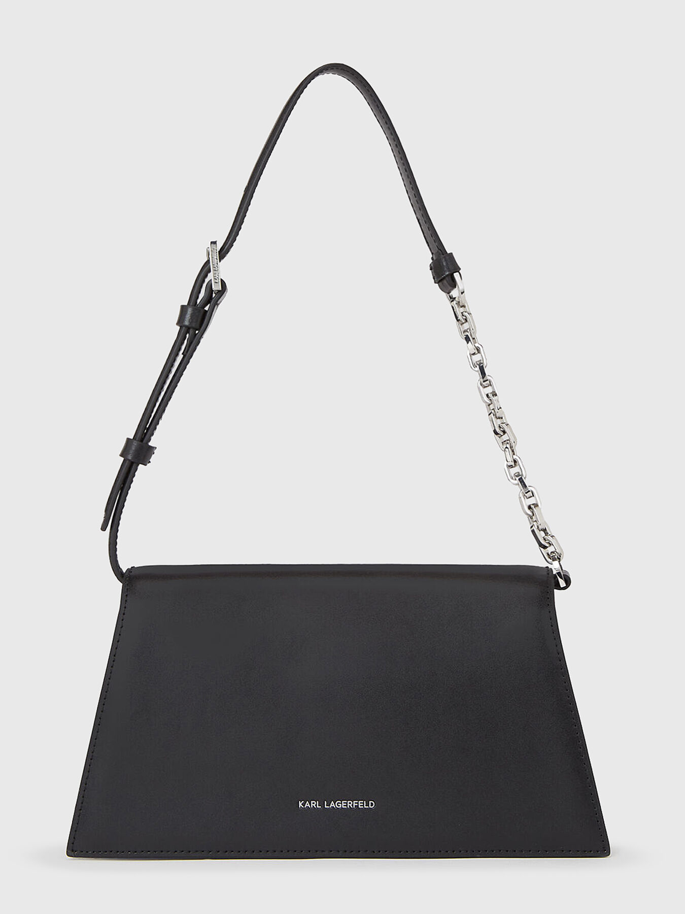 ヴィンテージ◆Karl Lagerfeld◆大判マフラー◆グレーxブラック◆レア K/SIGNATURE black bag with logo detail brand Karl Lagerfeld