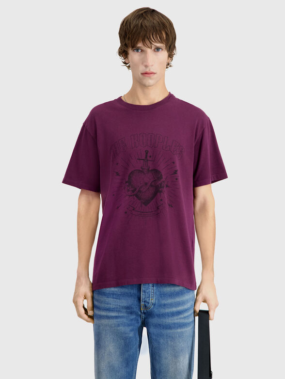 Cotton T-shirt with print - 0