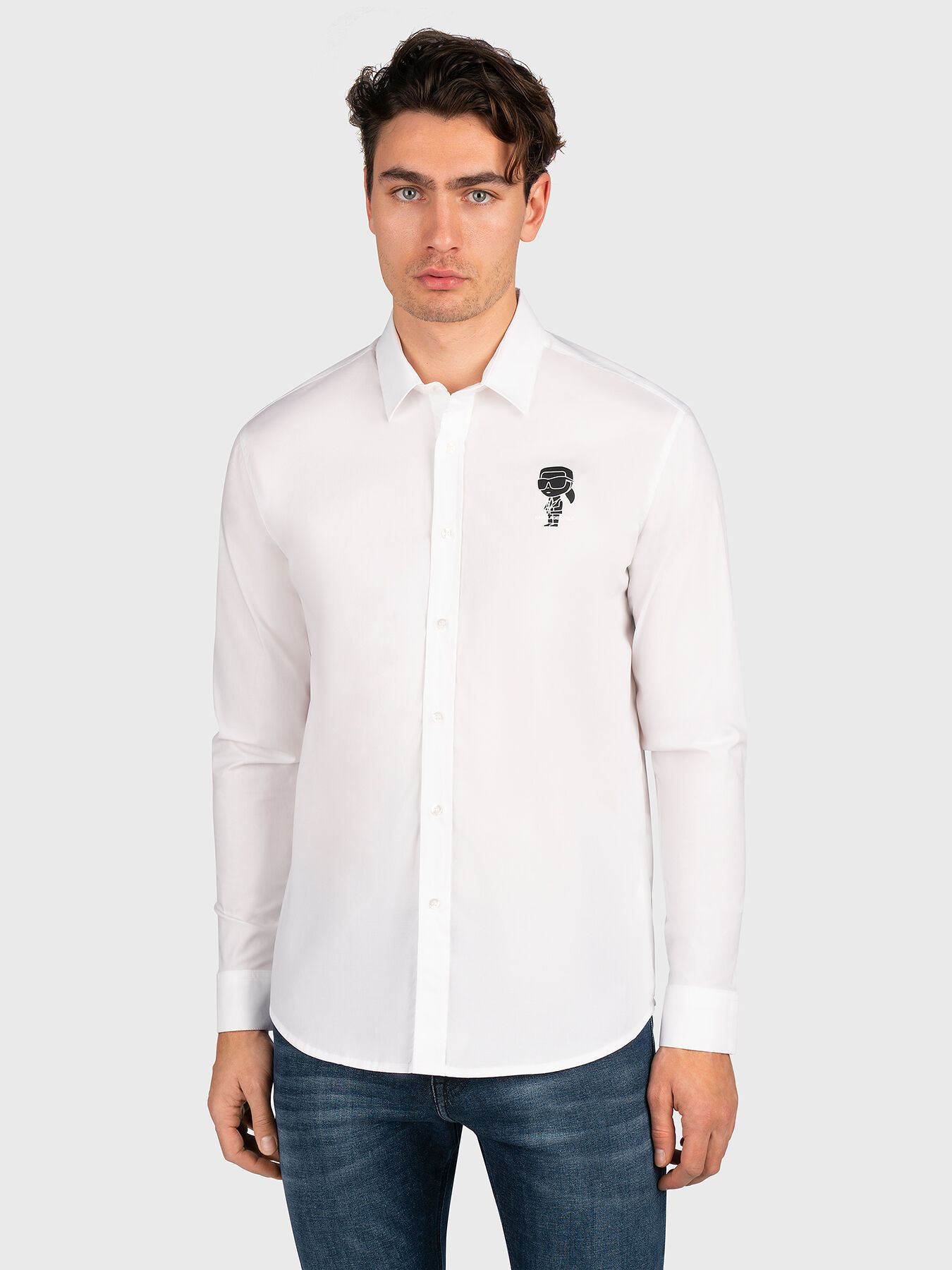 KARL LAGERFELD ロンクスリフシャツ KM605135552602 10WHITE KARL LAGERFELD ロンクスリフシャツ KM605135552602 10WHITE