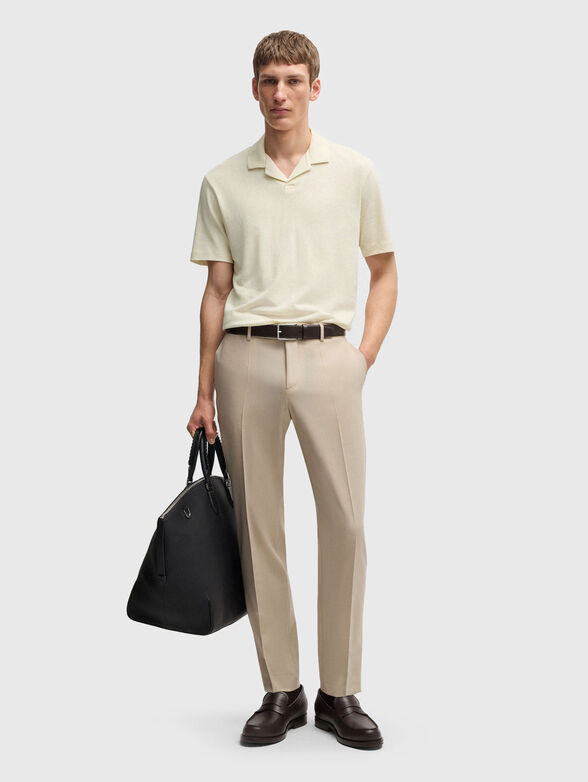 Cotton polo shirt with side slits - 2