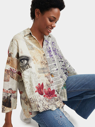 NEW YORK Shirt with floral details - 4