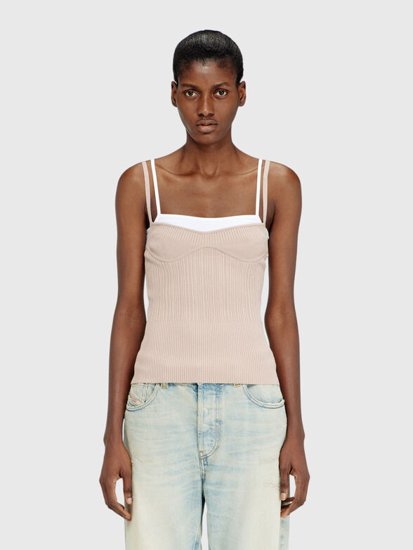 M-ZARRINA top with ribbed knit - 1