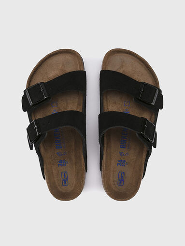 ARIZONA black suede slippers - 5