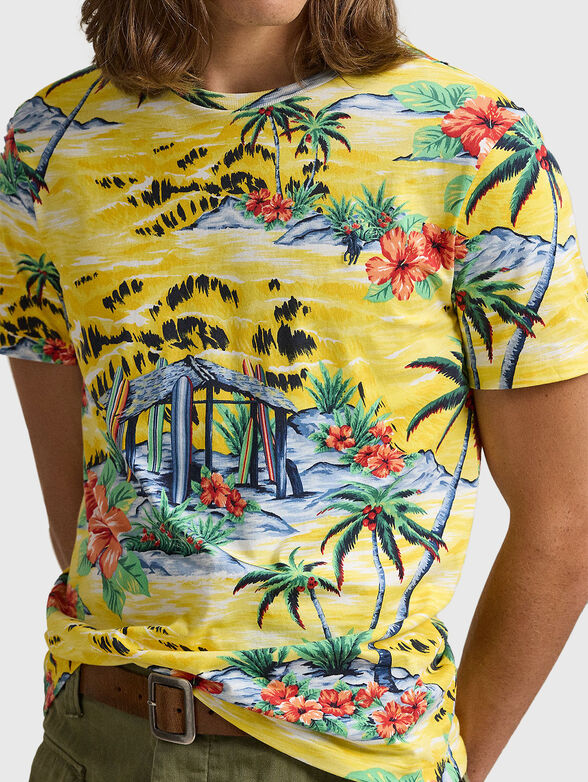 Tropical print T-shirt - 4