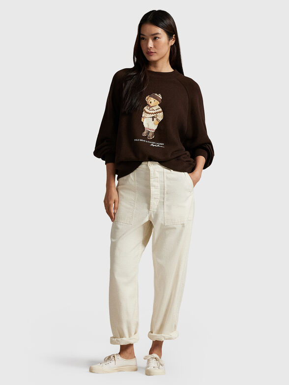 Sweatshirt with oval neckline and Polo Bear print - 2