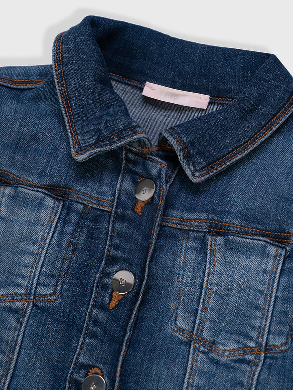 Cropped denim jacket - 4