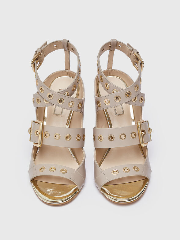 TRACY 04 leather sandals with studs - 6