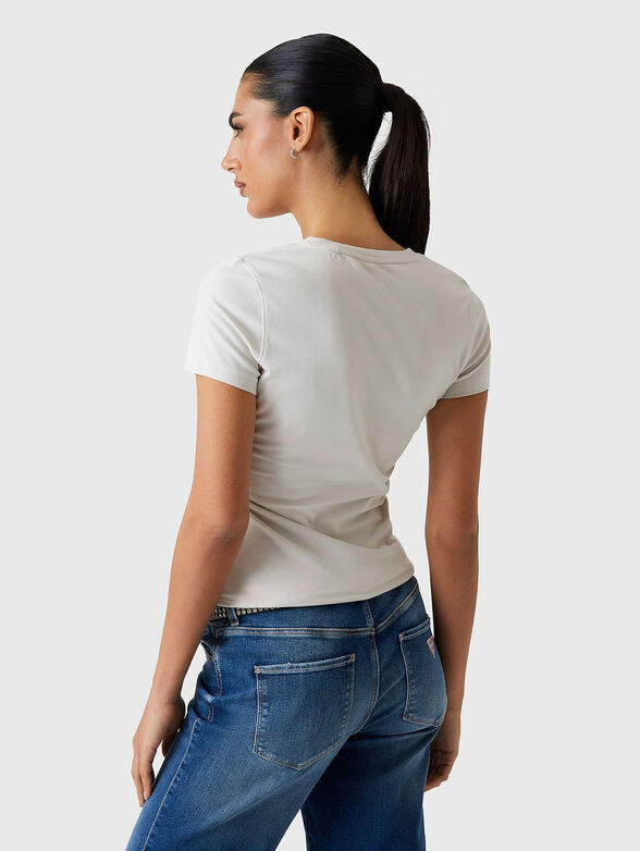 Cotton T-shirt with rhinestones - 3