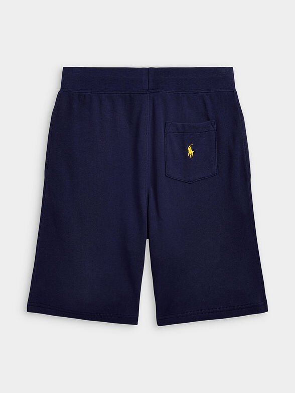 Blue shorts with logo print - 2