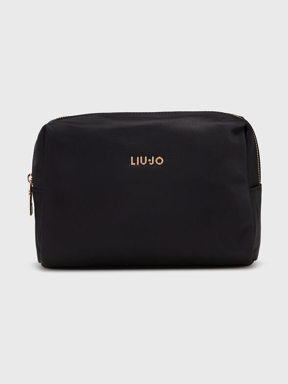 Black tote bag with logo - 1