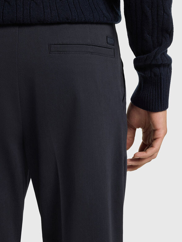 Slim fit cotton trousers - 3