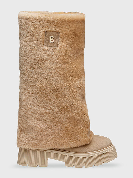 TURIN 8 leather boots with wool detail - 1