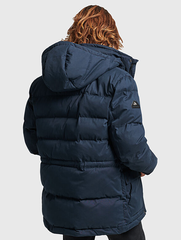 Black padded jacket with hood - 3