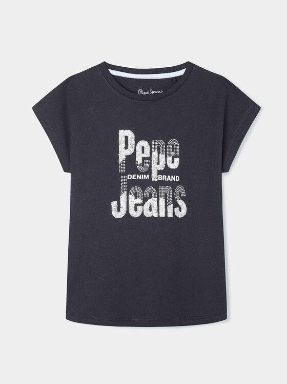 Черна тениска KAELA с лого - 1