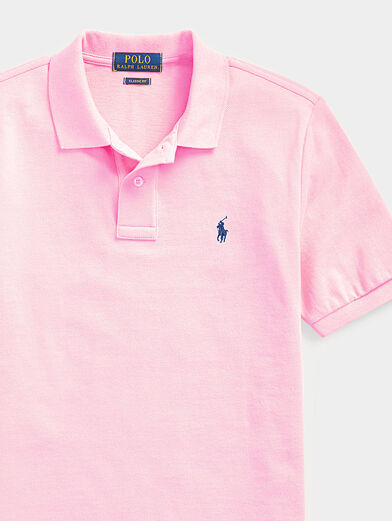 Pink Polo shirt with logo embroidery - 2