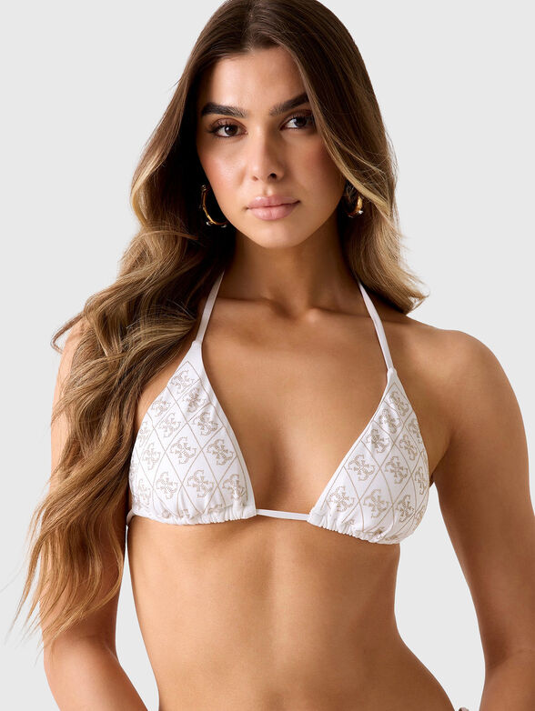 DIANE bikini top with 4G crystal logo - 4