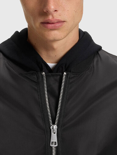 Bomber jacket with hood and pockets - 5