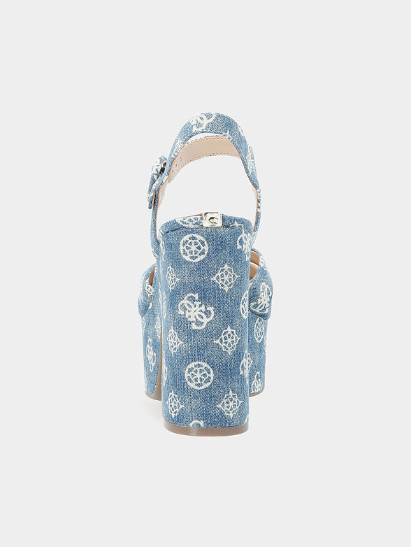 RION Denim sandals with logo print - 2