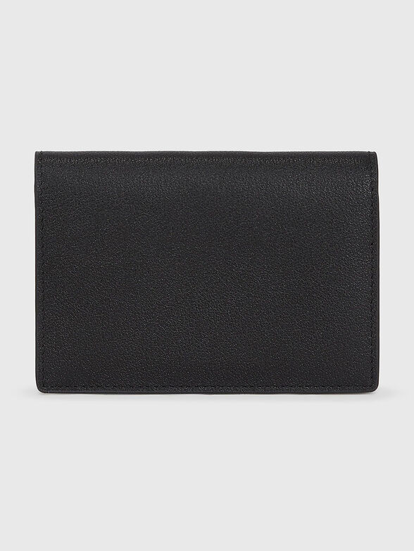 Leather wallet with gold logo - 2