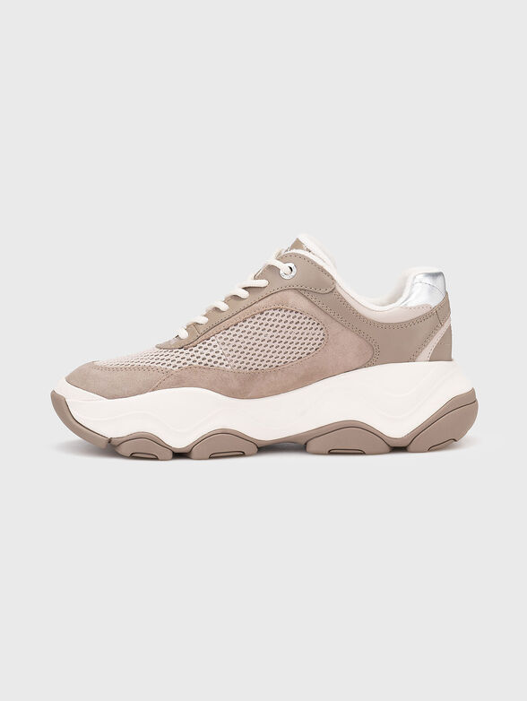 Leather sports shoes with suede details - 4