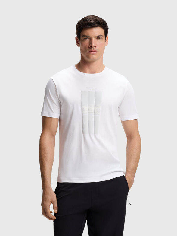 PORSCHE X BOSS cotton T-shirt with accent print   - 1