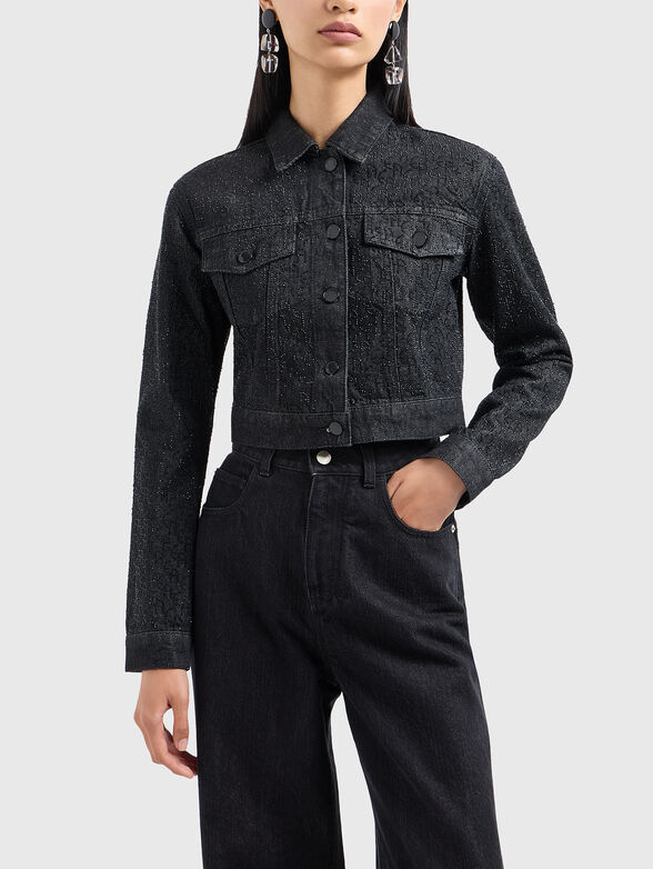 Denim jacket with rhinestones - 1