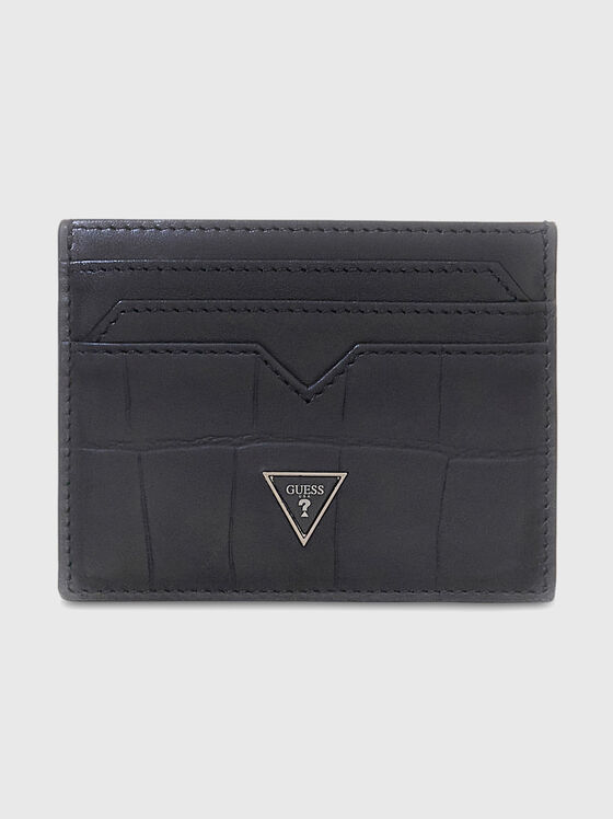 Картодържател в черен цвят с релефна текстура - 1