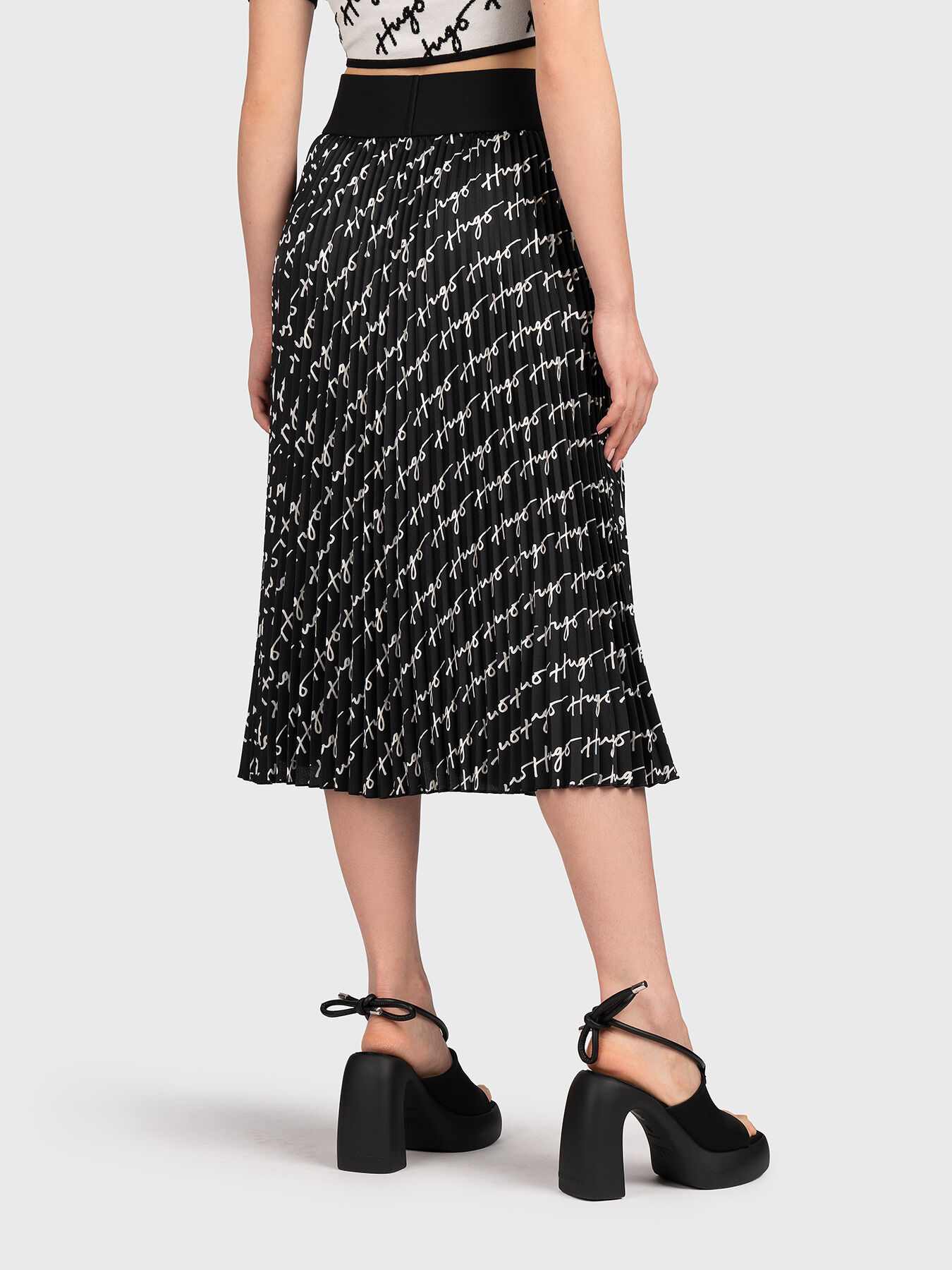 Skirt with soleil and logo motifs brand HUGO