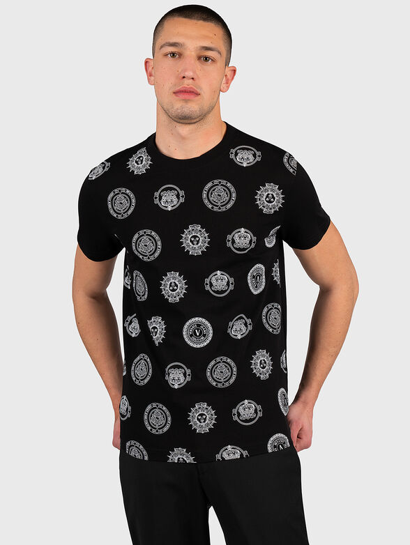 Black T-shirt with print  - 1