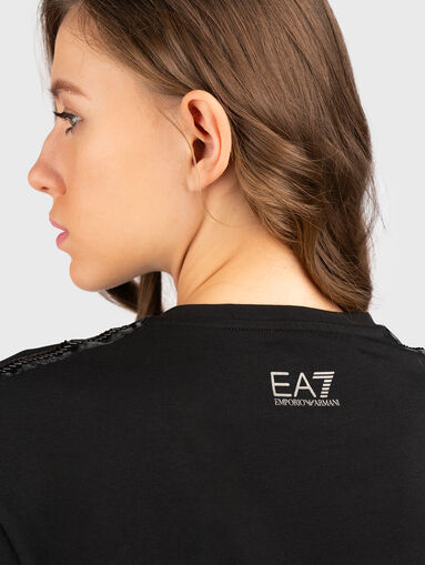 Black T-shirt with detail  - 4