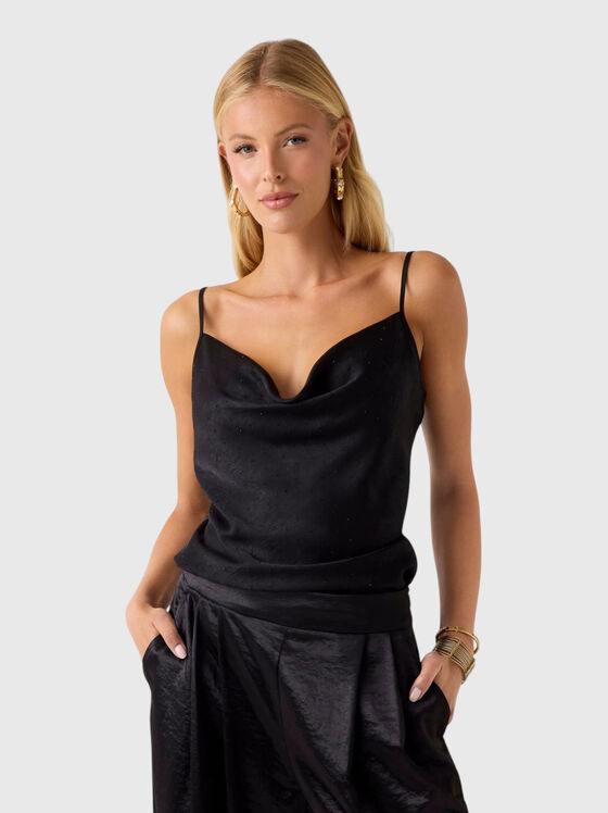 Черен сатетен топ - 1