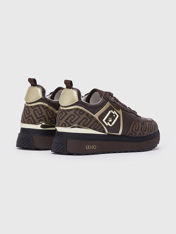 Platform sneakers with monogram logo - 3