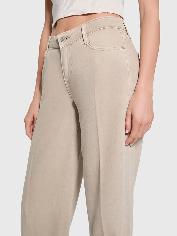 SEXY PALAZZO jeans in beige color - 5