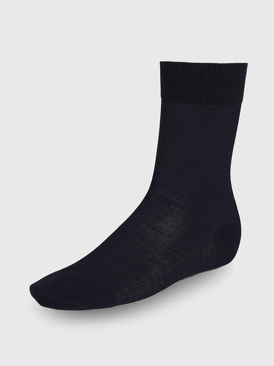 Памучни чорапи в тъмносин цвят - 1