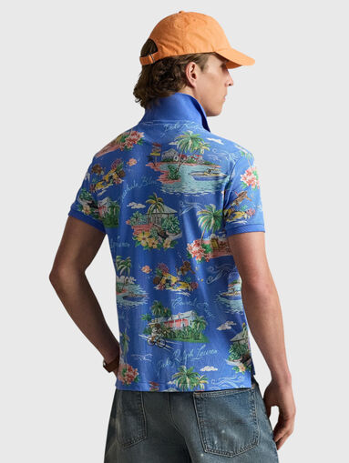 Cotton polo shirt with sea accents - 3