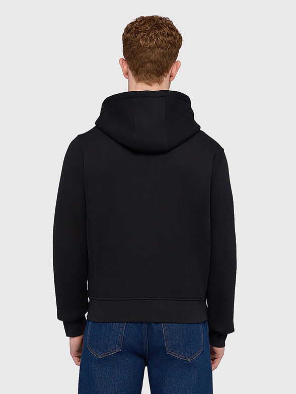 Cotton sweatshirt with hood and zip - 3
