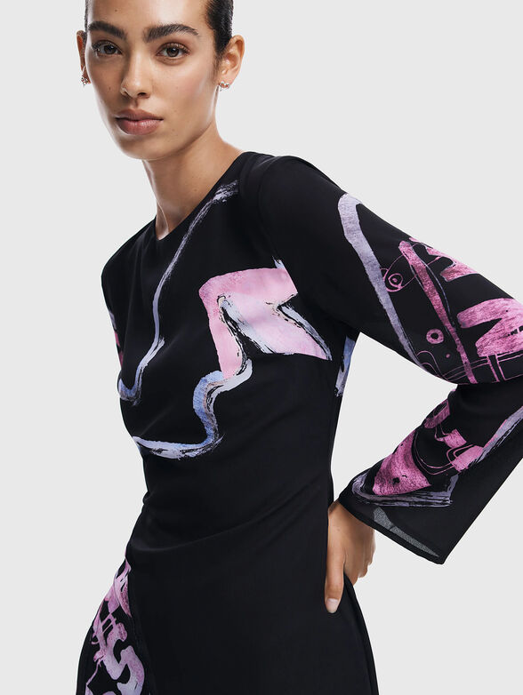 DANGERBLACK dress with accent print - 3