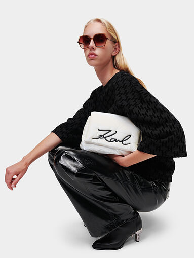 KL MONOGRAM sweatshirt with plush logo print - 5