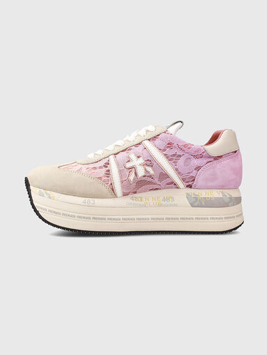 BETH sneakers with lace and suede - 4