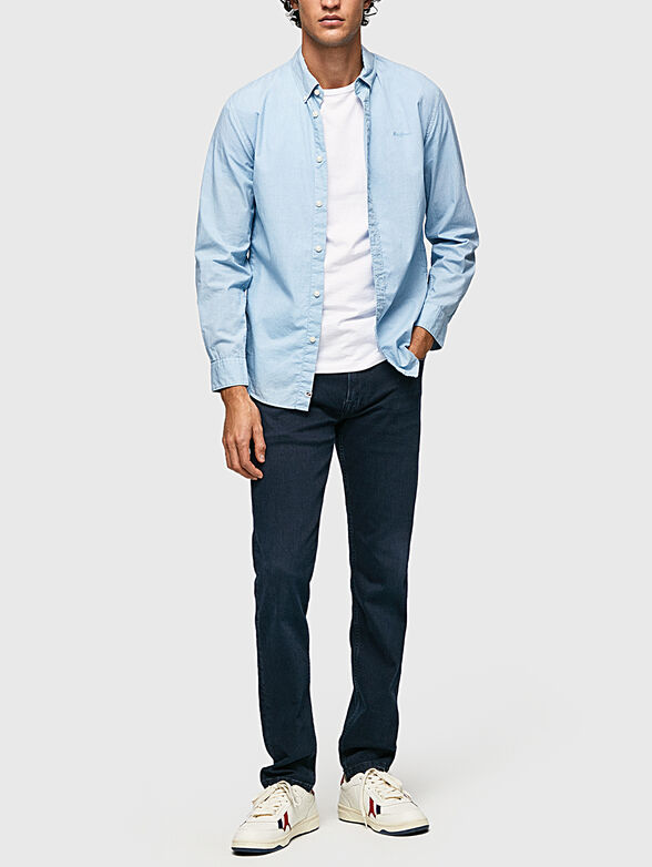 PEYTON cotton blue shirt - 2