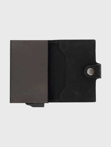 Black leather card holder - 5