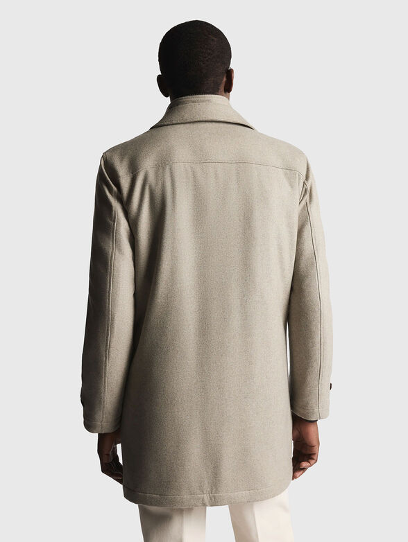 Beige wool coat - 3