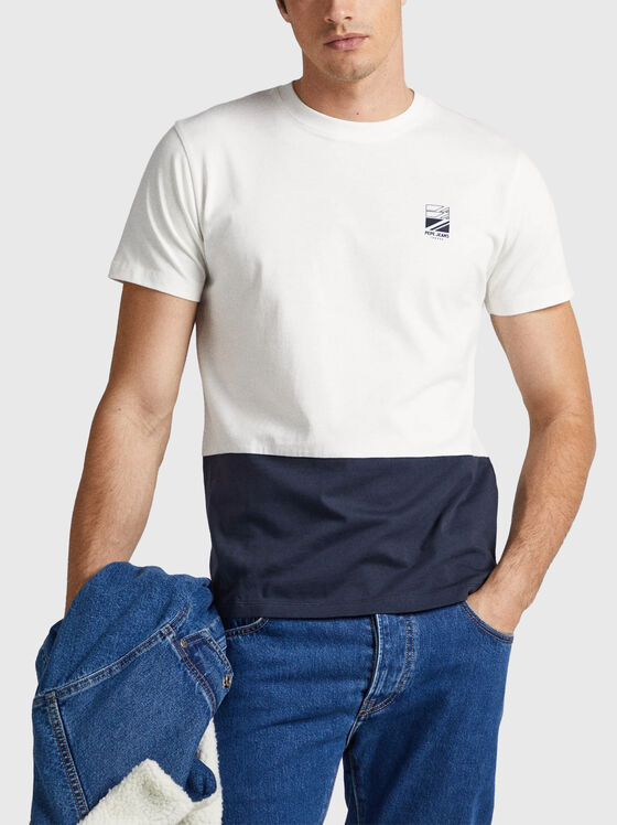 Памучна тениска WALTER с color-block ефект - 1