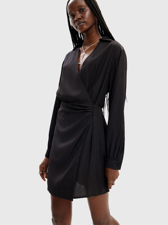 V-neck satin dress - 1