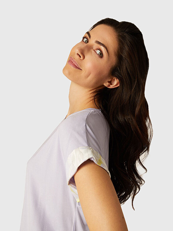 SHEER Cropped pyjamas with contrasting details - 2